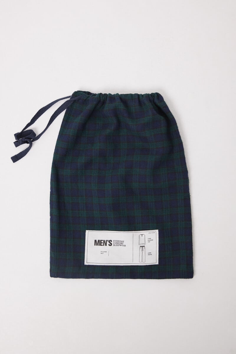 Cortefiel Pijama Largo Hombre 100% Algodón Cuadros