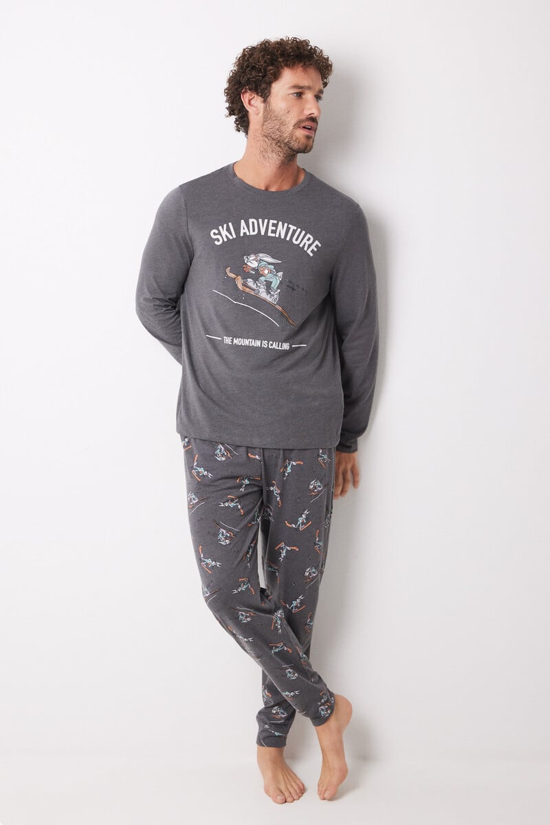 Cortefiel Pijama largo hombre 100% algodón ski