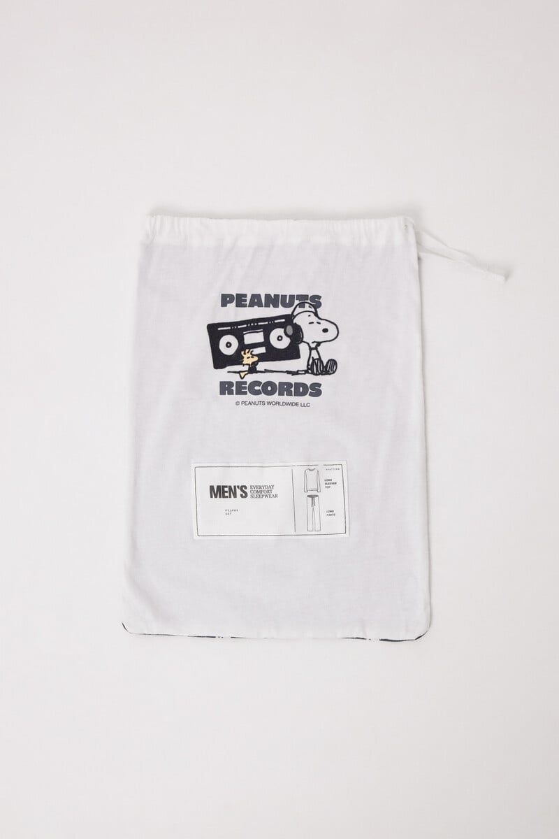 Cortefiel Pijama Largo Hombre 100% Algodón Snoopy