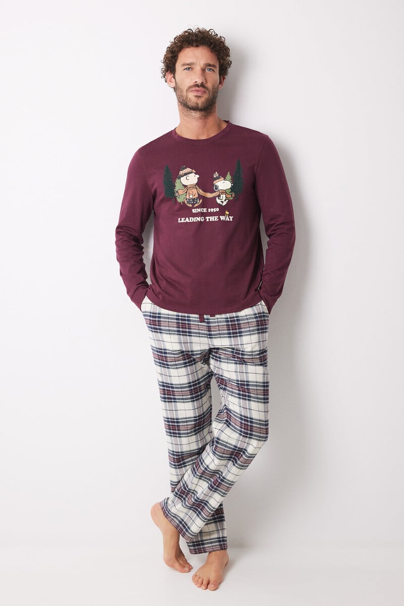 Cortefiel Pijama largo hombre 100% algodón "Snoopy"