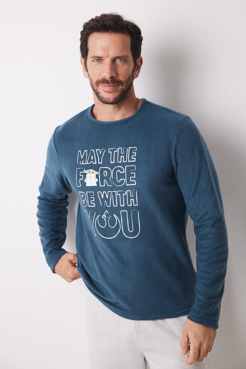 Cortefiel Pijama Largo Hombre Polar "Grogu"