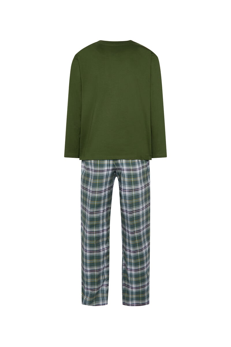 Cortefiel Pijama Largo Hombre Verde