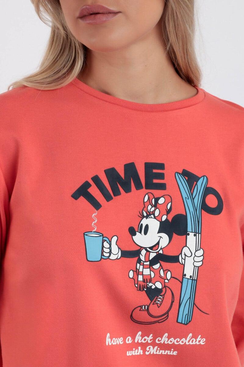 Cortefiel Pijama Largo Mujer Mickey Cuadros