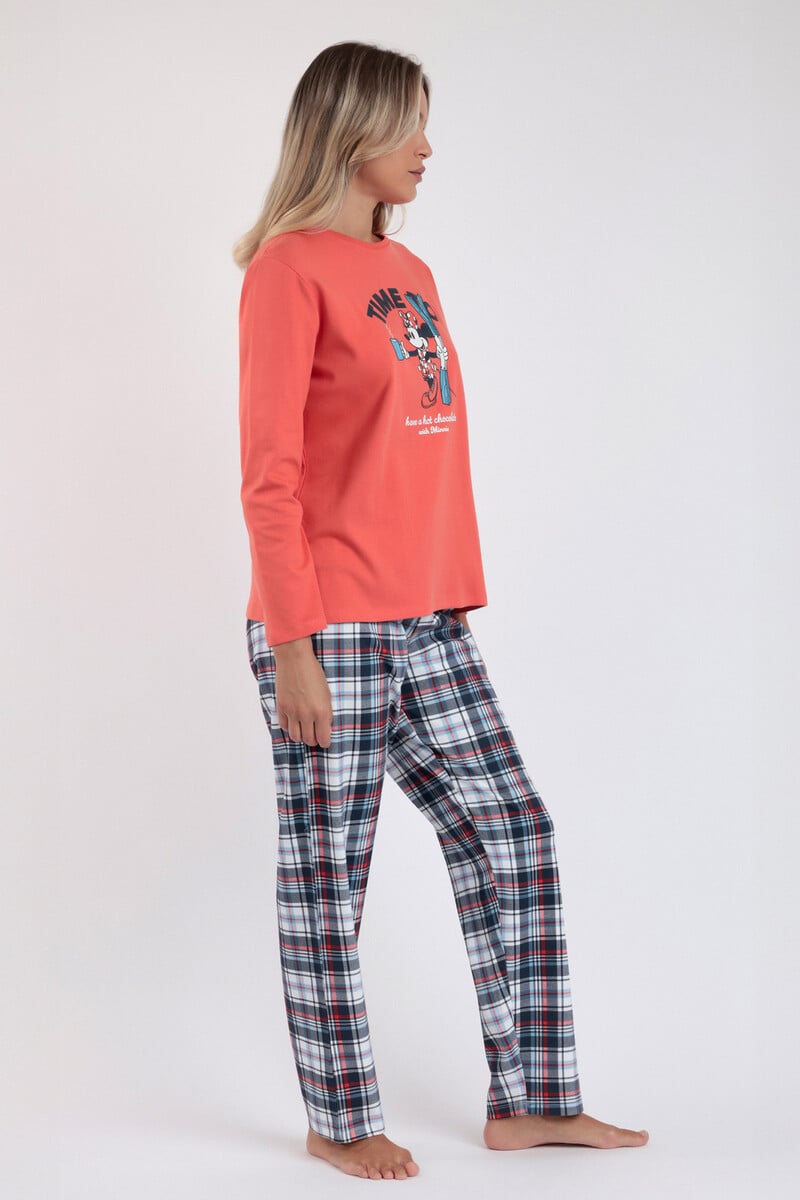 Cortefiel Pijama Largo Mujer Mickey Cuadros