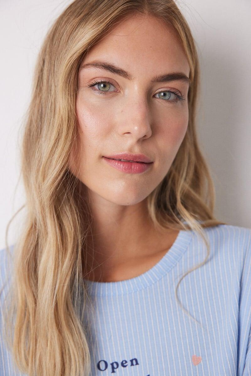 Cortefiel Pijama Largo Textura Acanalada Snoopy