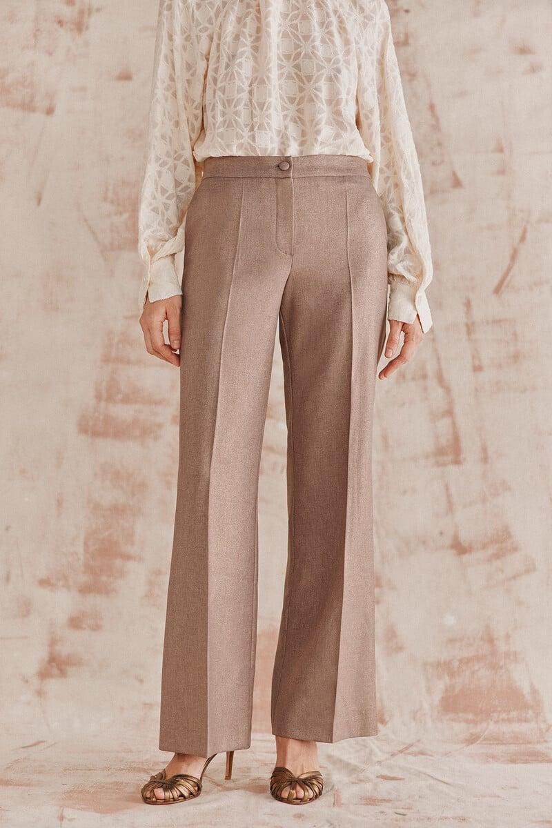 Cortefiel Pilar. Pantalón Amplio Con Lurex