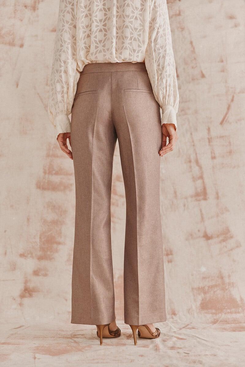 Cortefiel Pilar. Pantalón Amplio Con Lurex