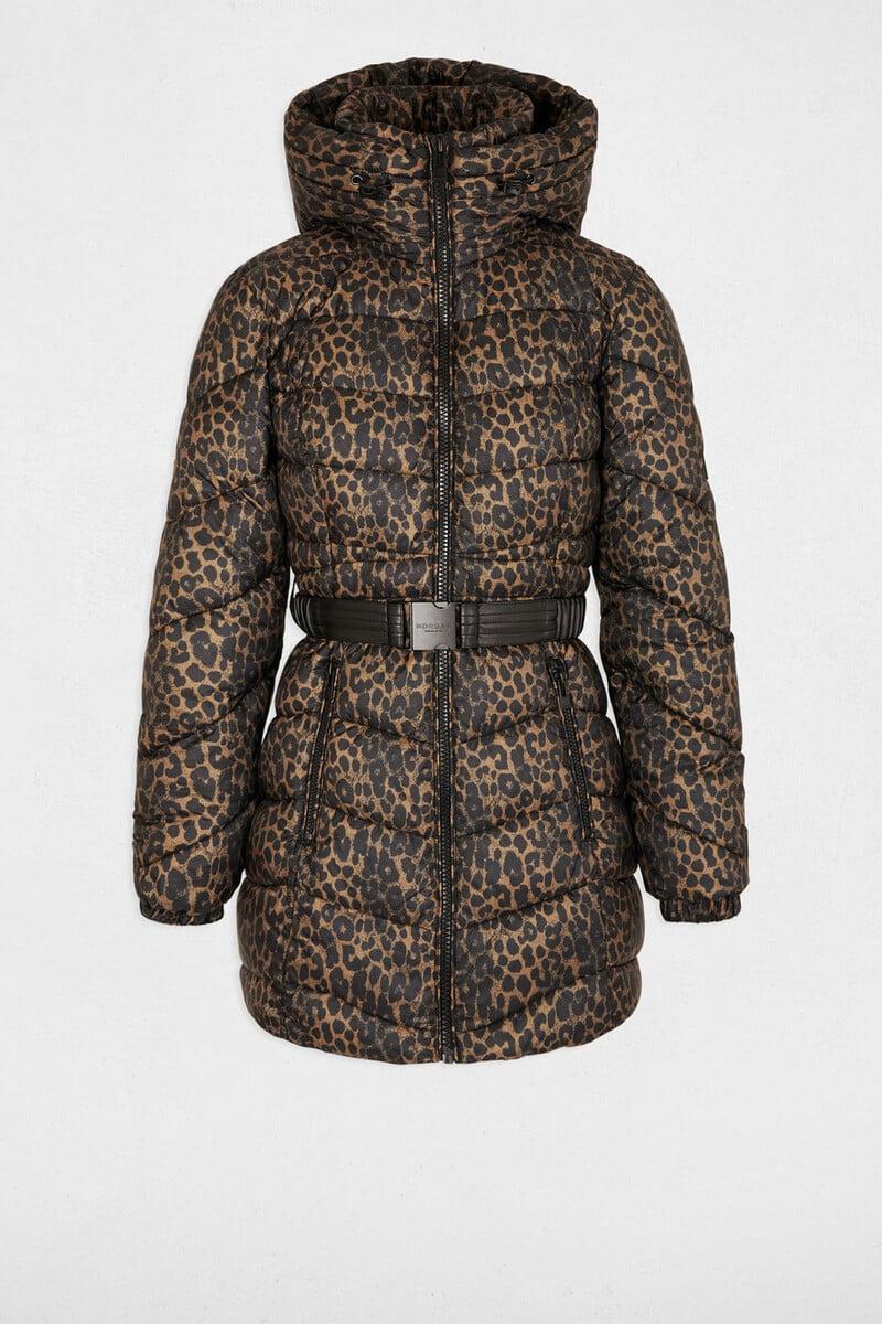 Cortefiel Plumón Estampado Con Capucha