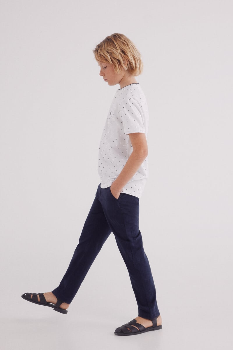 Cortefiel Polo cuello mao estampado niño