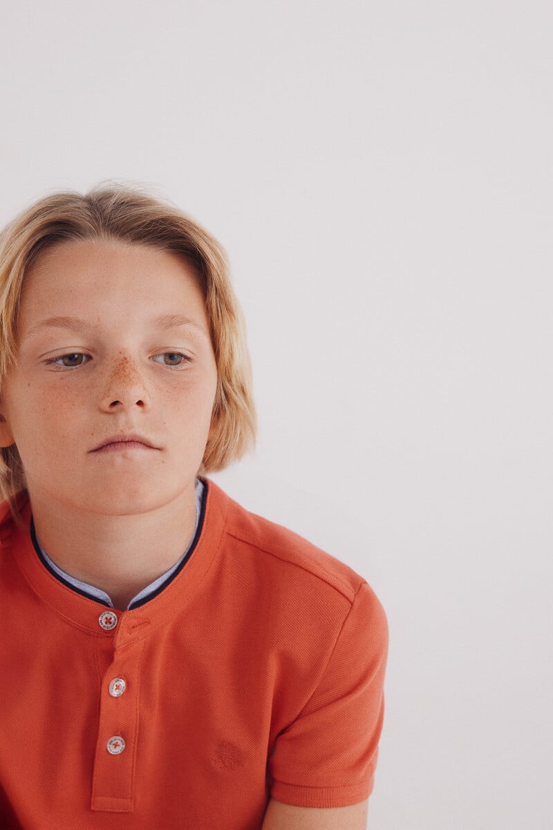 Cortefiel Polo Cuello Mao Niño