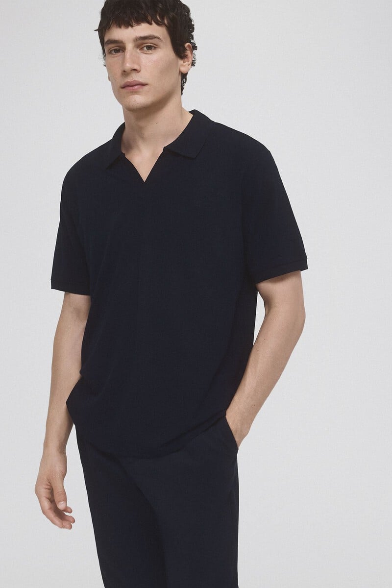 Cortefiel Polo Piqué Tencel