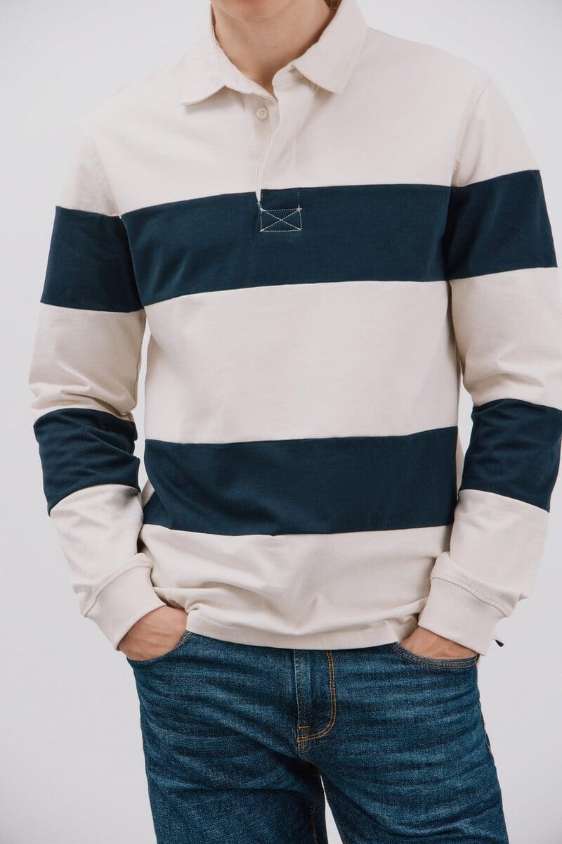 Cortefiel Polo rugby rayas