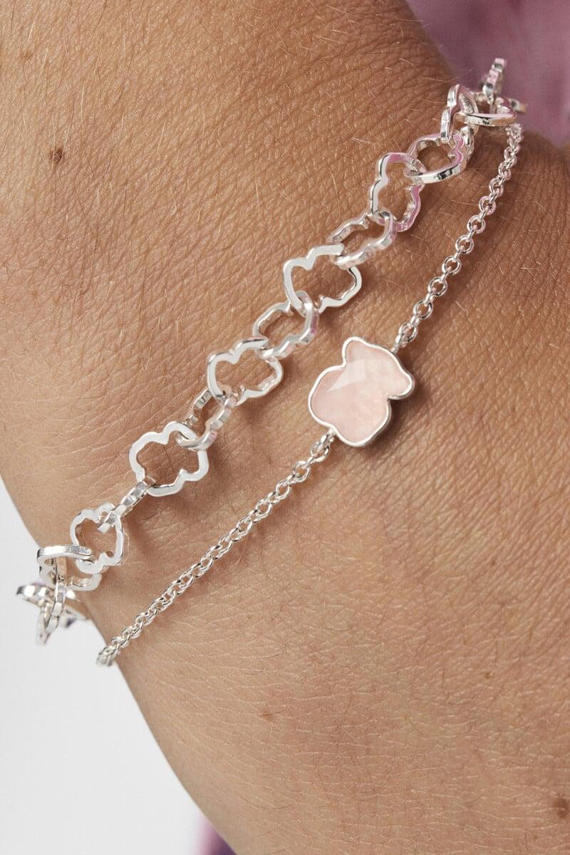 Cortefiel Pulsera De Plata Con Cuarcita