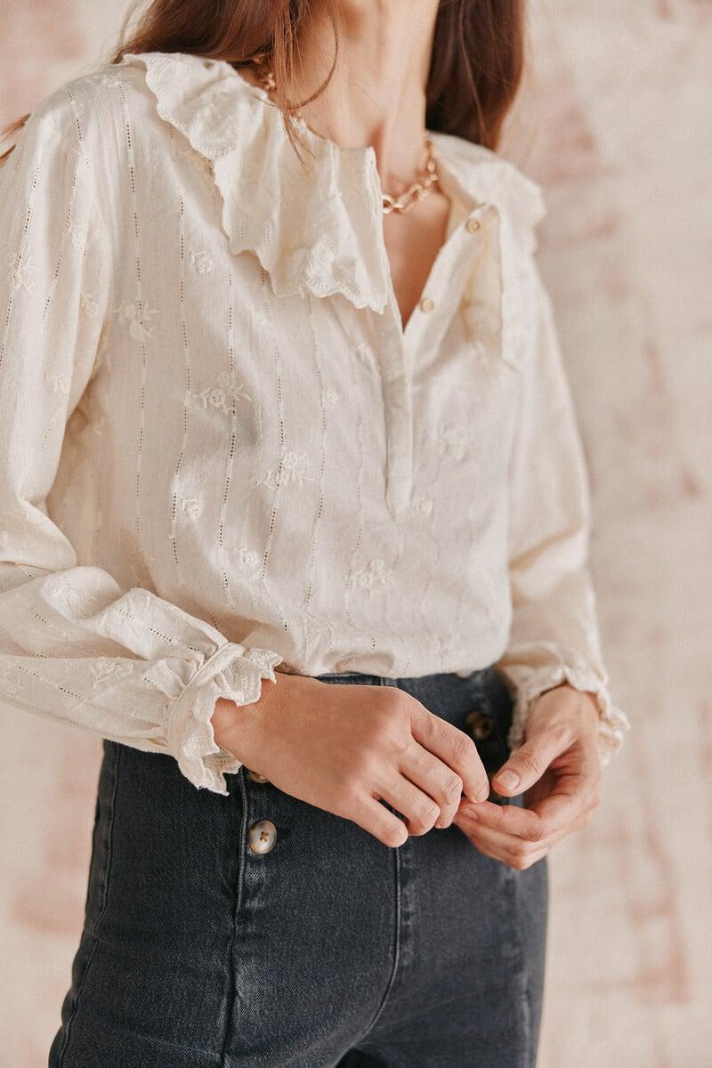 Cortefiel Reyes. Blusa Cuello Maxi