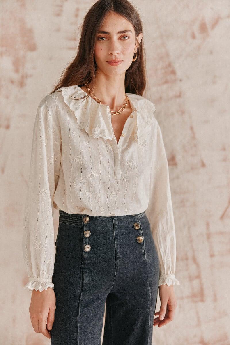 Cortefiel Reyes. Blusa cuello maxi