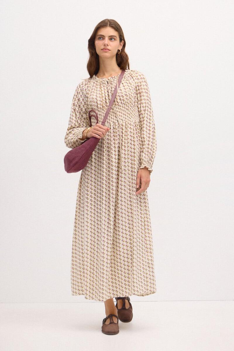 Cortefiel Romelia. Vestido estampado sello