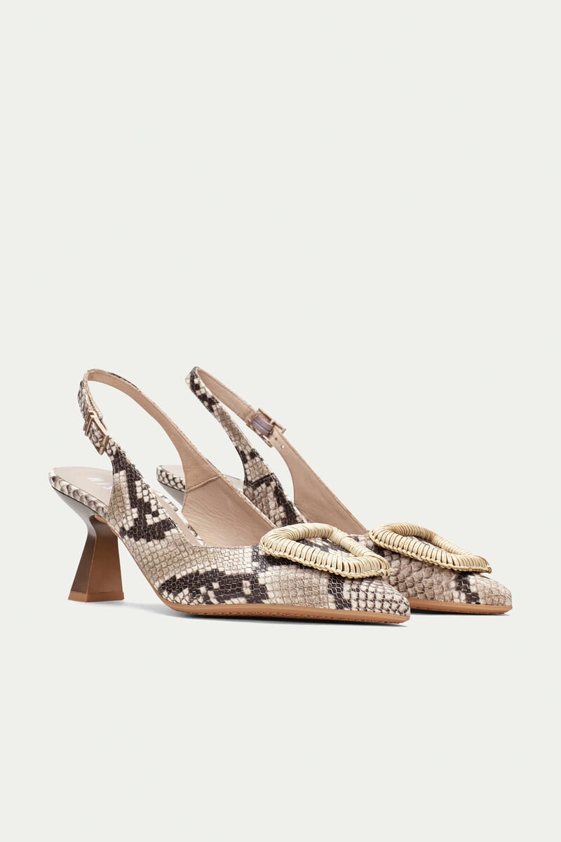 Cortefiel Sandalia Slingback Nova Adorno Artesanal