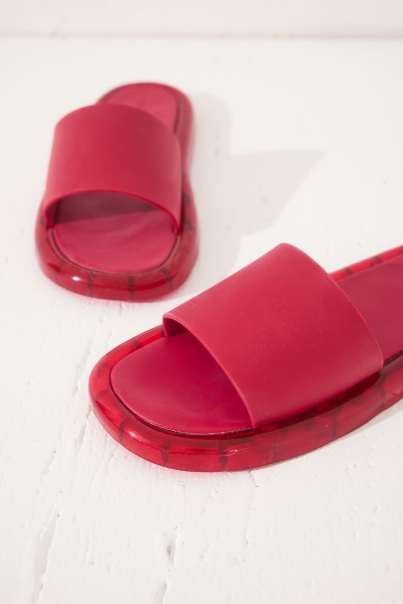 Cortefiel Sandalias Tipo Pala Rojo