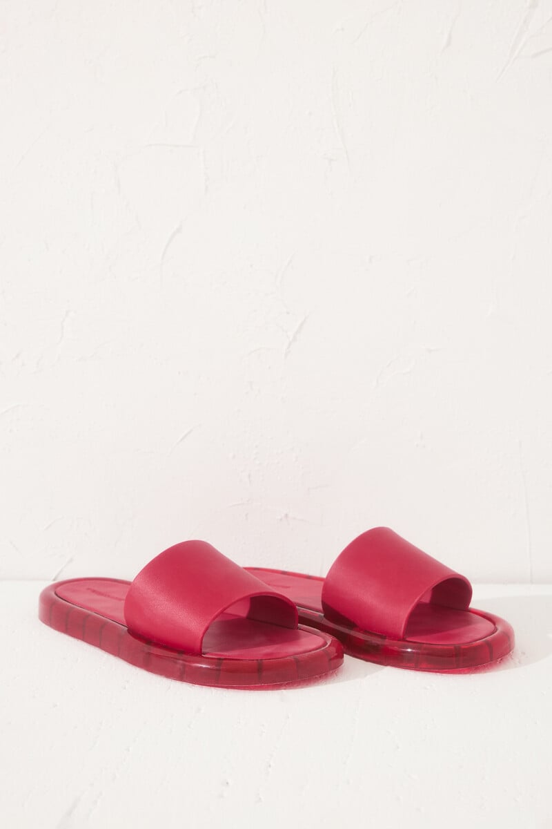 Cortefiel Sandalias Tipo Pala Rojo