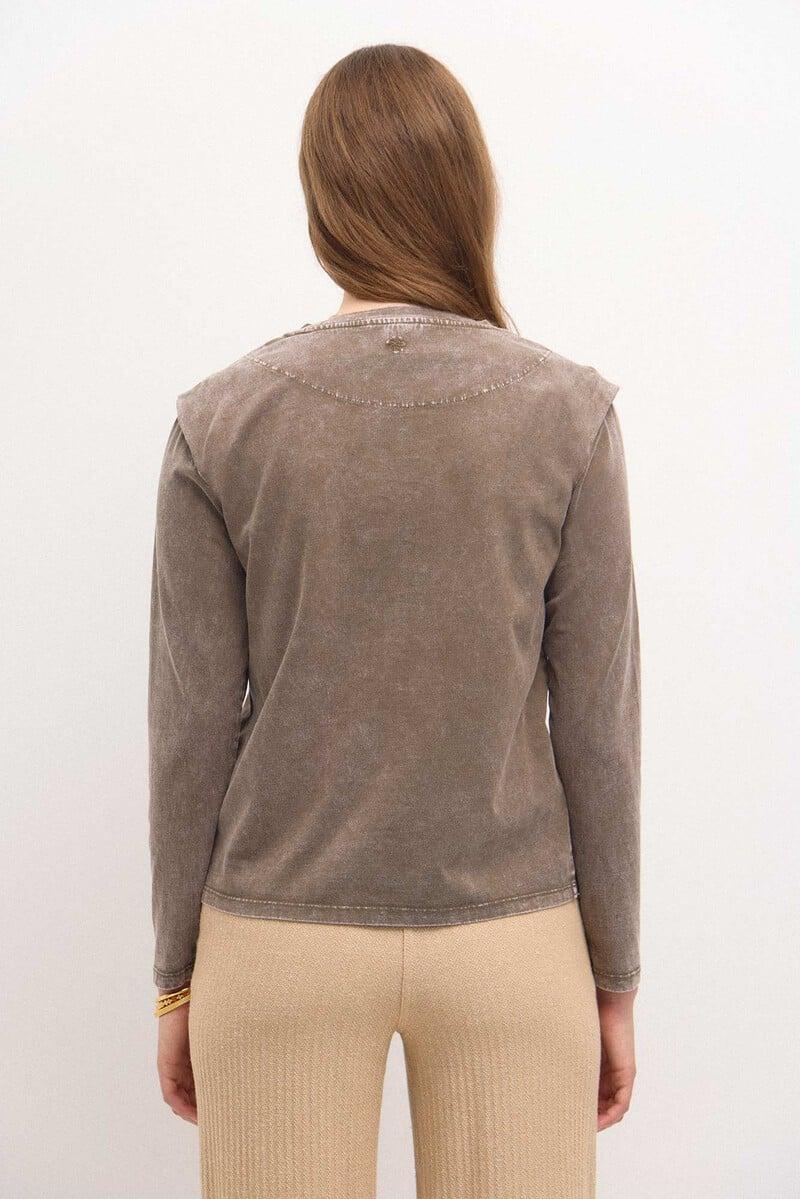 Cortefiel Scarlet. Camiseta De Algodón Lavada