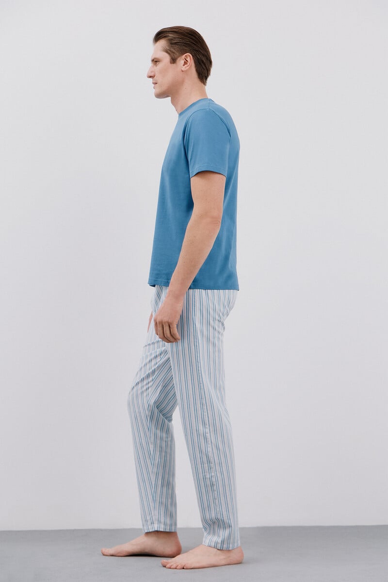 Cortefiel Set de pijama punto y tela