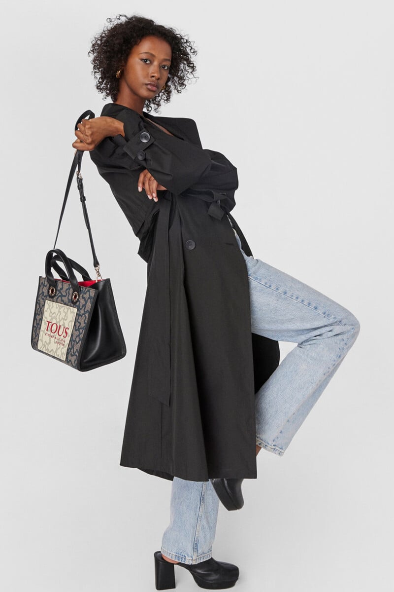 Cortefiel Shopping Mediano Negro Amaya Kaos Icon