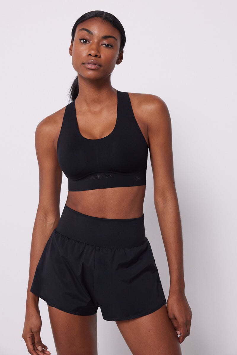 Cortefiel Short talle alto malla negro