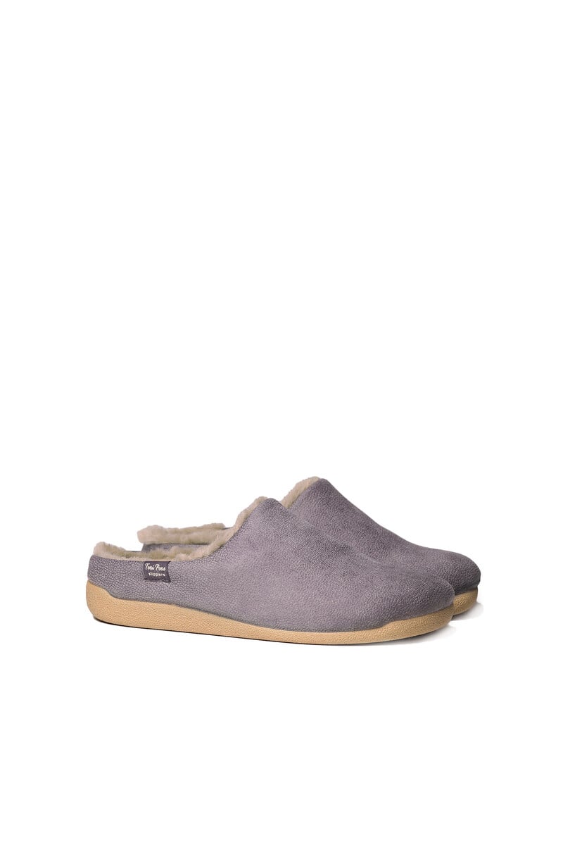 Cortefiel Slippers Para Hombre En Tejido En Gris