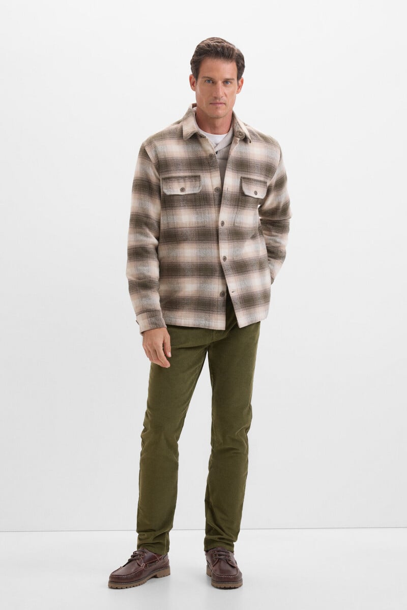 Cortefiel Sobrecamisa Acolchada Cuadros