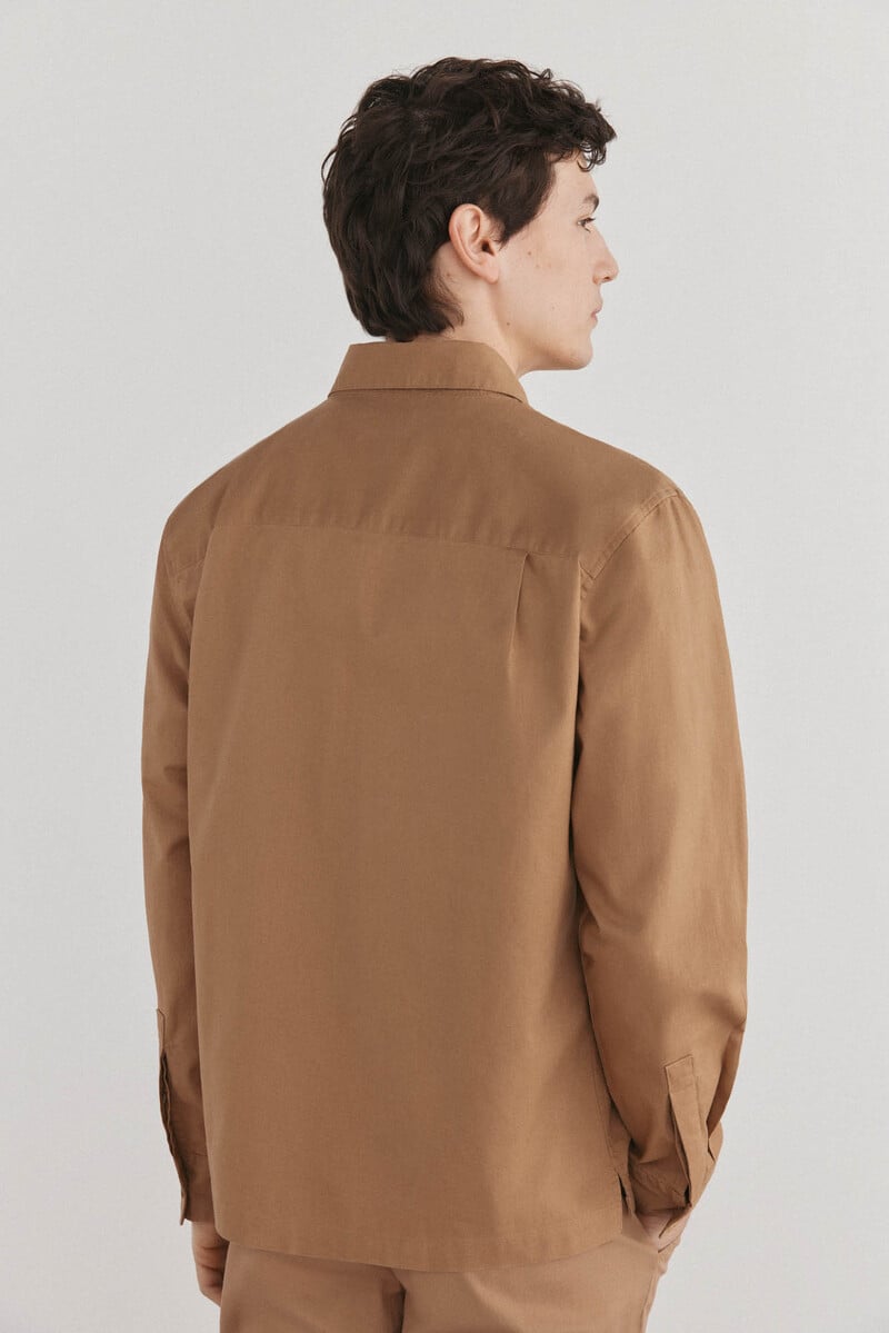 Cortefiel Sobrecamisa Algodón Lino