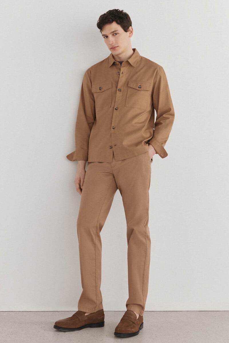 Cortefiel Sobrecamisa Algodón Lino