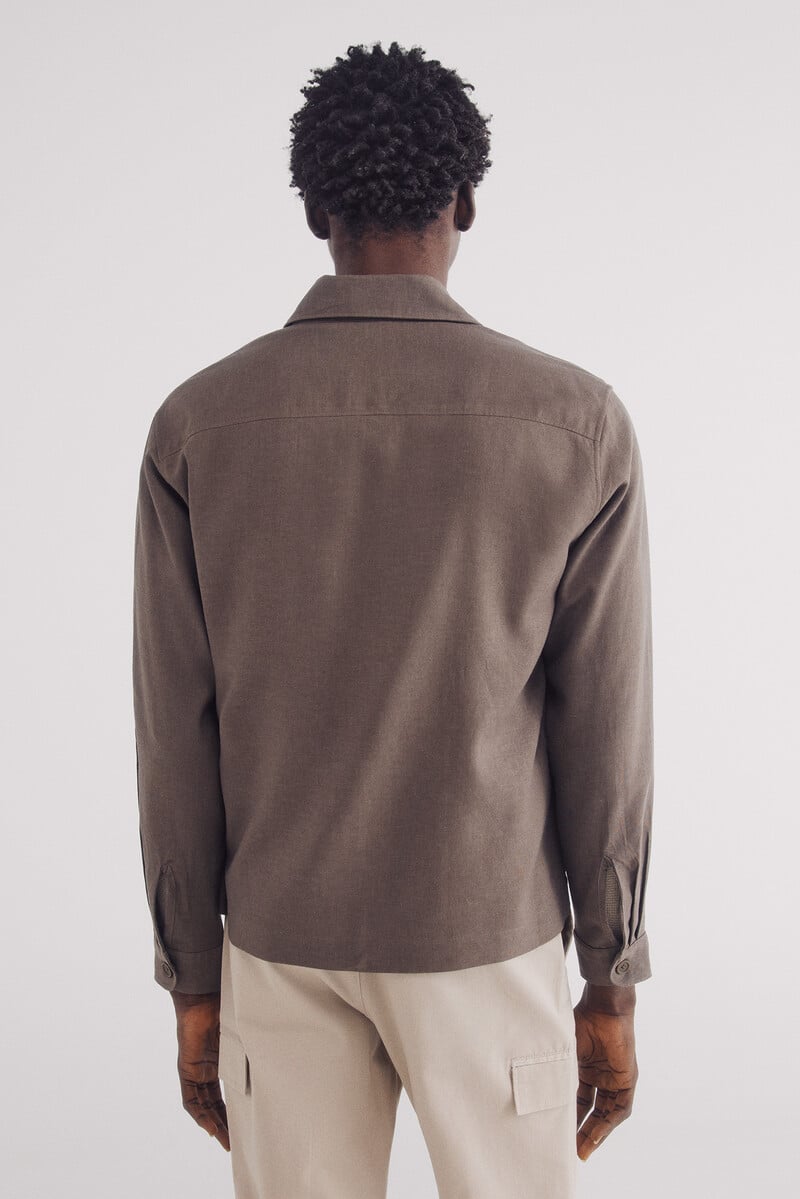 Cortefiel Sobrecamisa Lino Viscosa