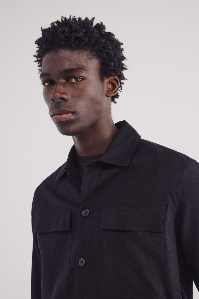 Cortefiel Sobrecamisa Lino Viscosa