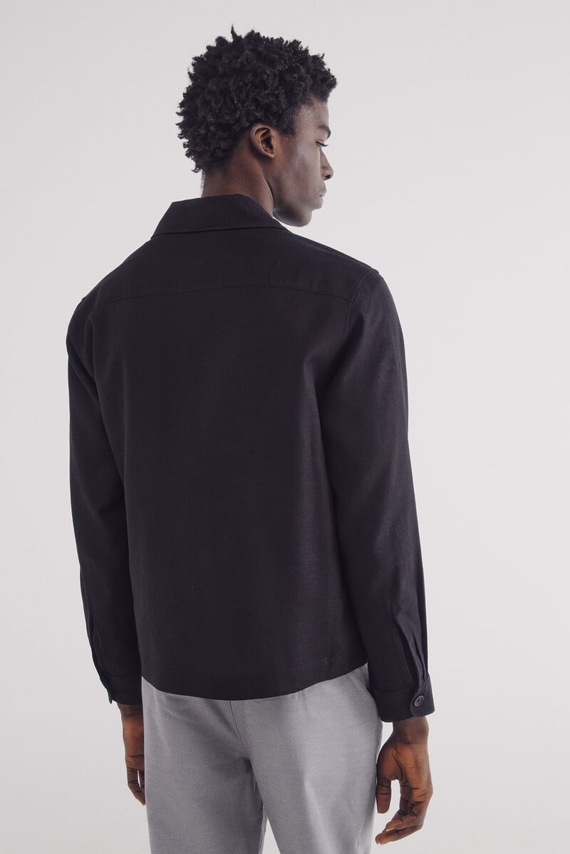 Cortefiel Sobrecamisa Lino Viscosa