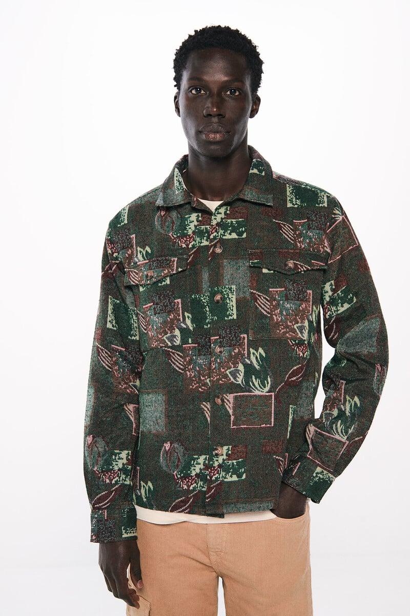 Cortefiel Sobrecamisa tejido tapicero