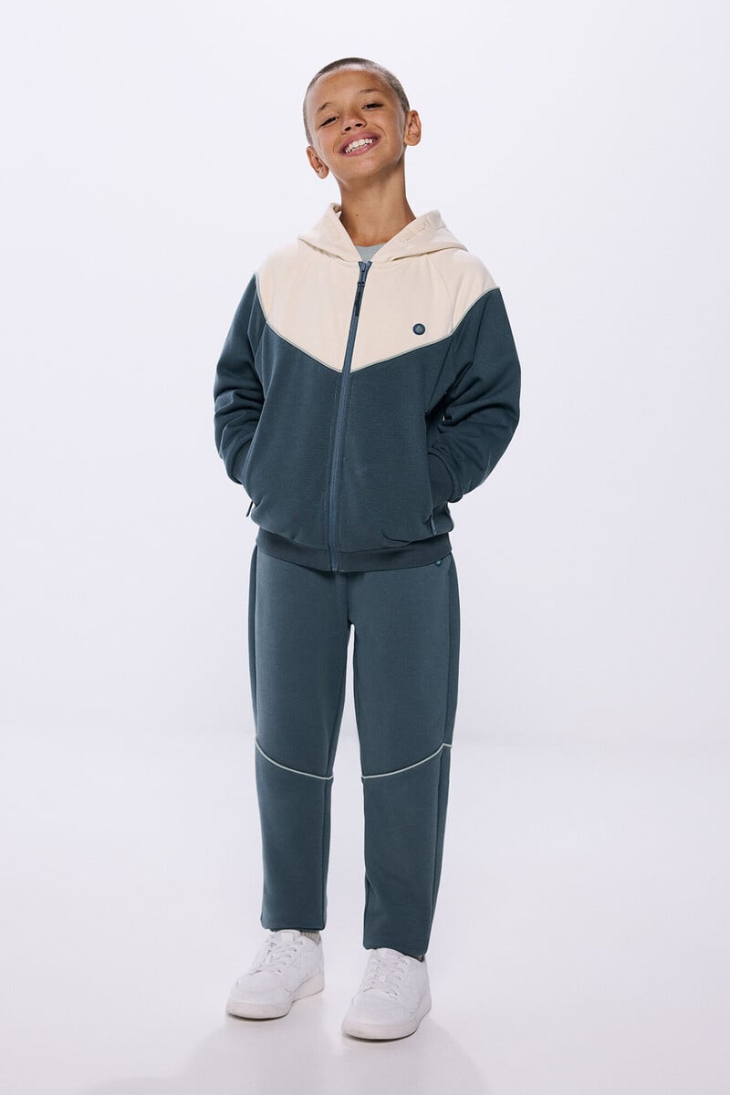 Cortefiel Sudadera Abierta Color Block Niño