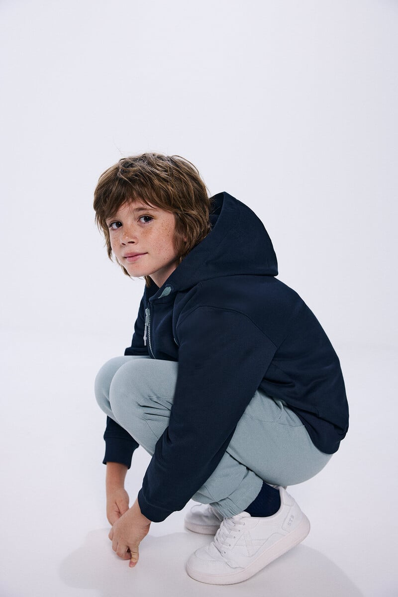 Cortefiel Sudadera Abierta Logo Niño