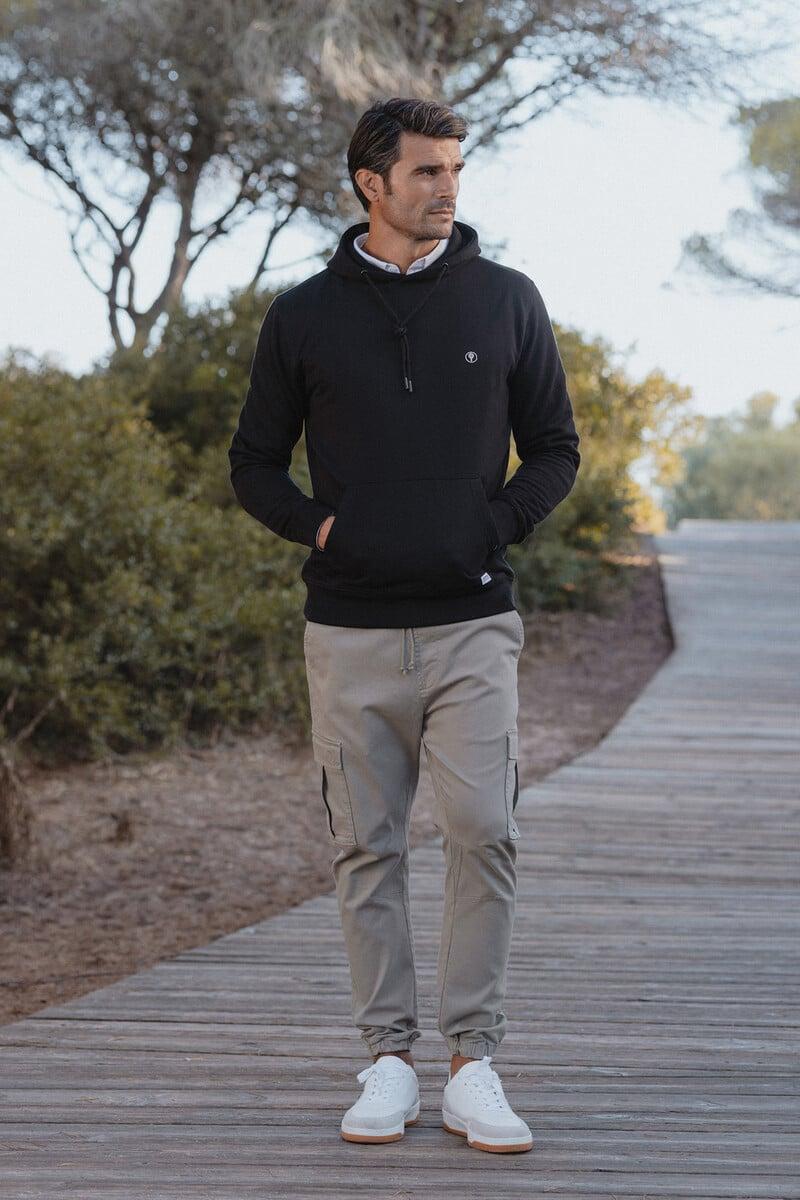 Cortefiel Sudadera Básica Cuello Caja