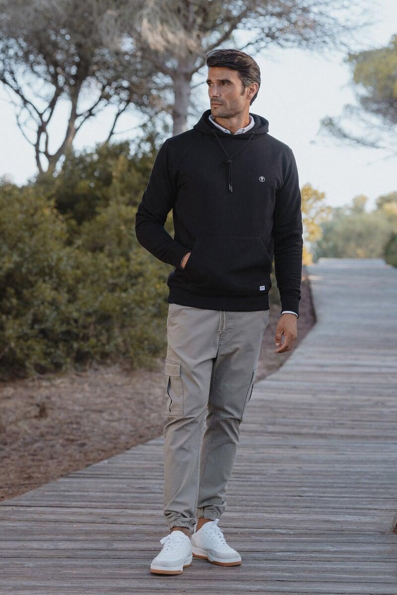 Cortefiel Sudadera Básica Cuello Caja