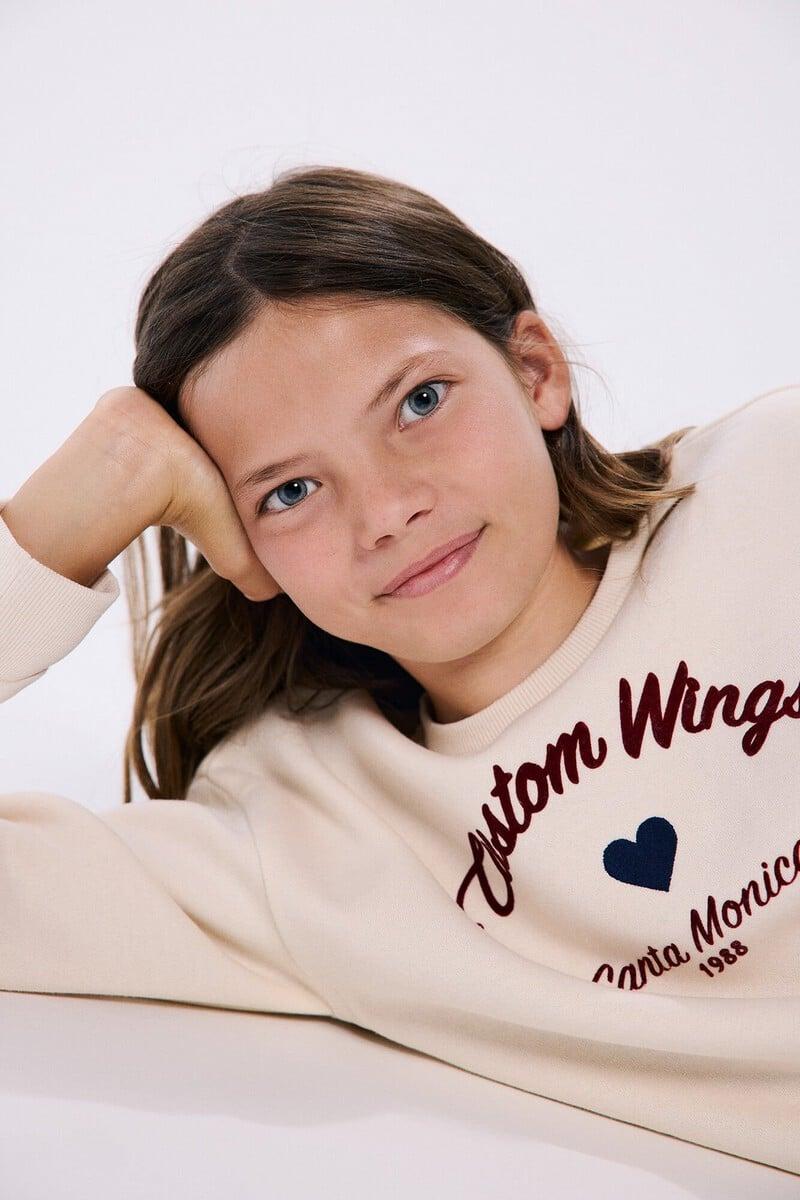 Cortefiel Sudadera Bimateria Niña