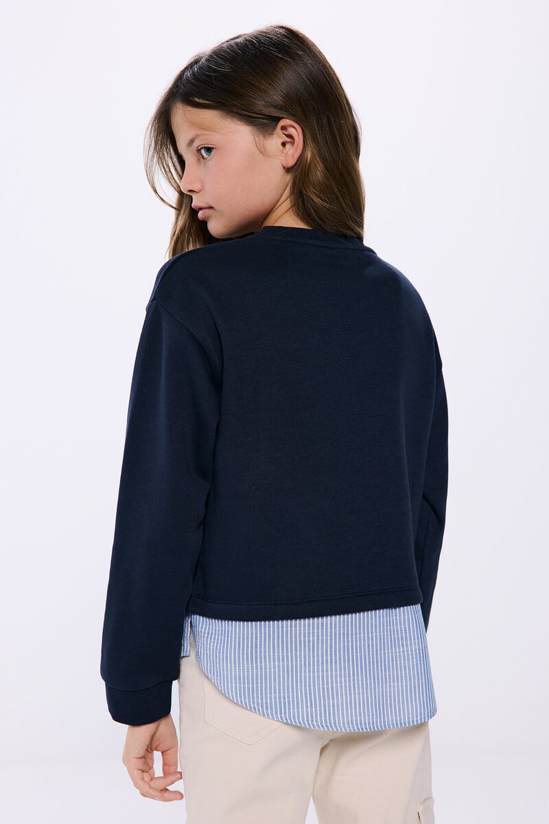 Cortefiel Sudadera Bimateria Niña