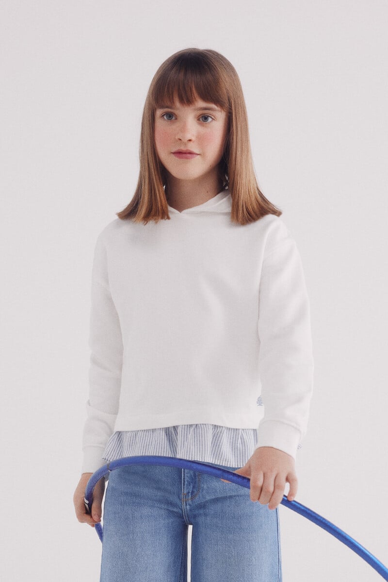 Cortefiel Sudadera Bimateria Niña
