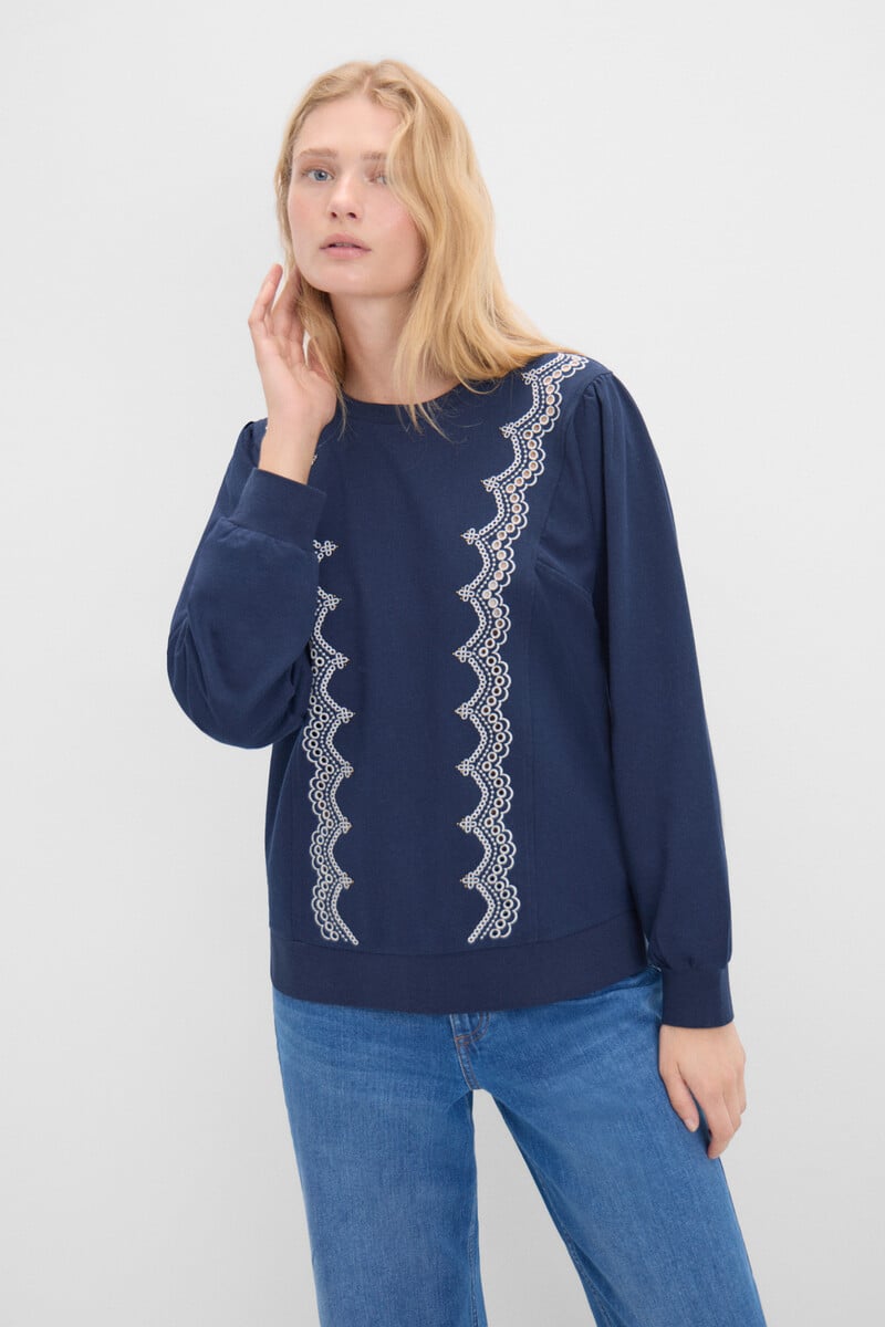 Cortefiel Sudadera Bordada