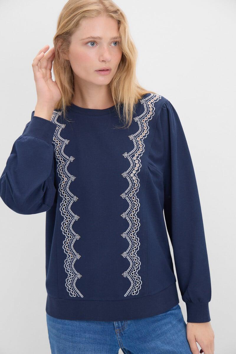Cortefiel Sudadera Bordada