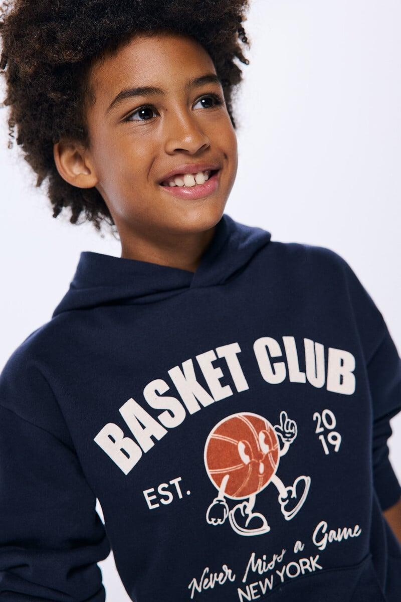 Cortefiel Sudadera Capucha Basket Club