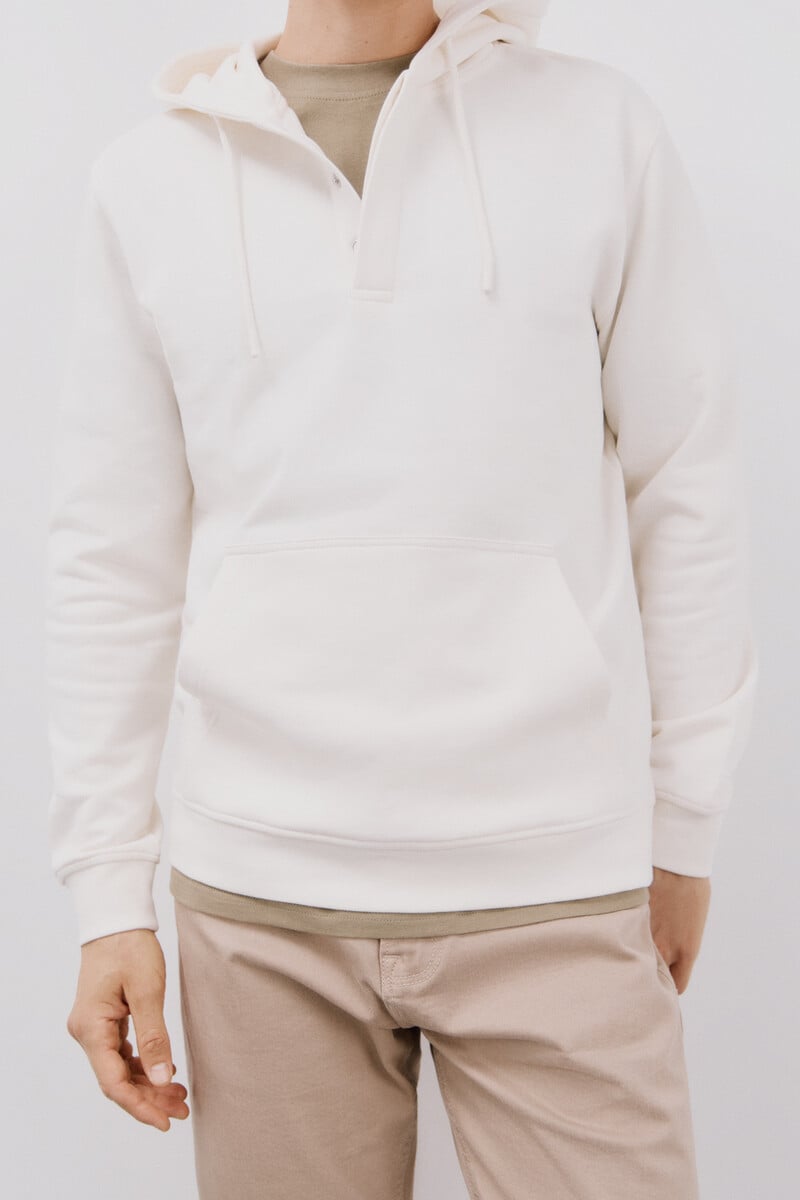 Cortefiel Sudadera Capucha Con Botones