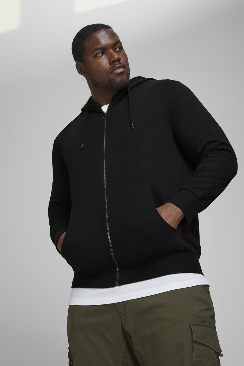 Cortefiel Sudadera Capucha Con Cremallera PLUS