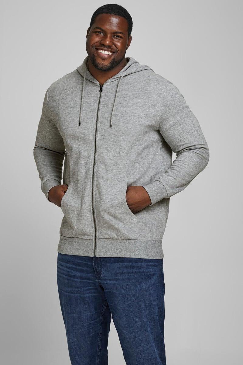 Cortefiel Sudadera capucha con cremallera PLUS