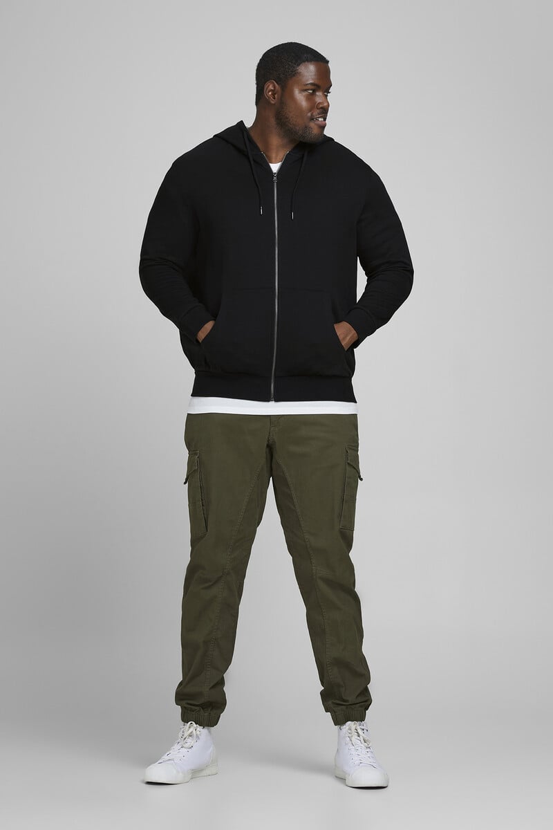 Cortefiel Sudadera capucha con cremallera PLUS