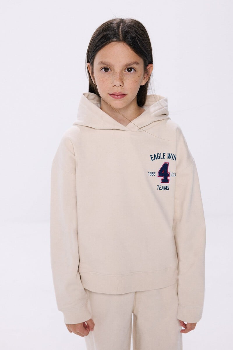 Cortefiel Sudadera capucha Eagle Wings niña